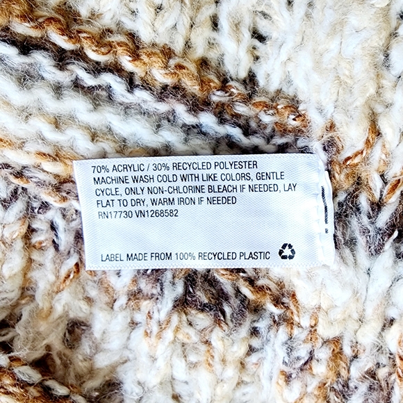 ๐๏ธ๐ท Universal Thread Chunky Knit Sweater Long Sleeve Rolled Hem Brown - XS - Picture 13 of 15